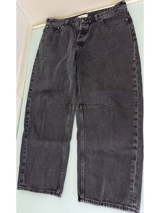 Madewell Denim - Madewell The Darted Barrel Leg Jeans Women's 31 Button Fly Black Denim High Rise